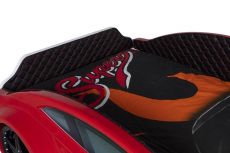 Дитяче ліжко машина Star Premium Mersedes GT red 160x80 см з підсвічуванням, музикою, шкіряний салон, пультом